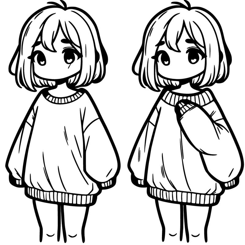 girl wearing baggy sweater