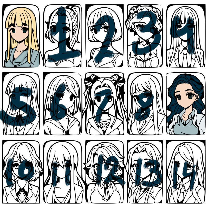 girls that look diffrent anime