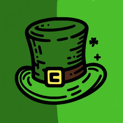 st patrick hat with thin lines