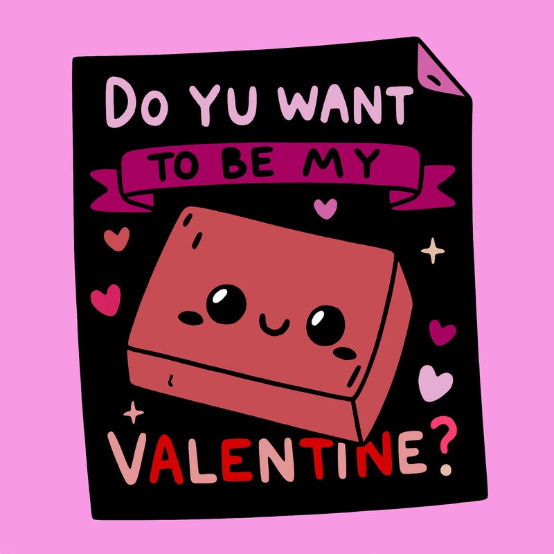 do you want to be my valentine note