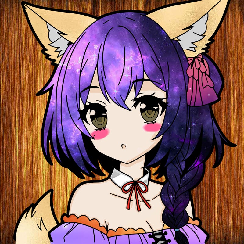anime girl with fox ears
