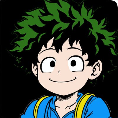 deku smiling