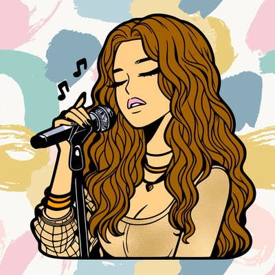 realistic female singer