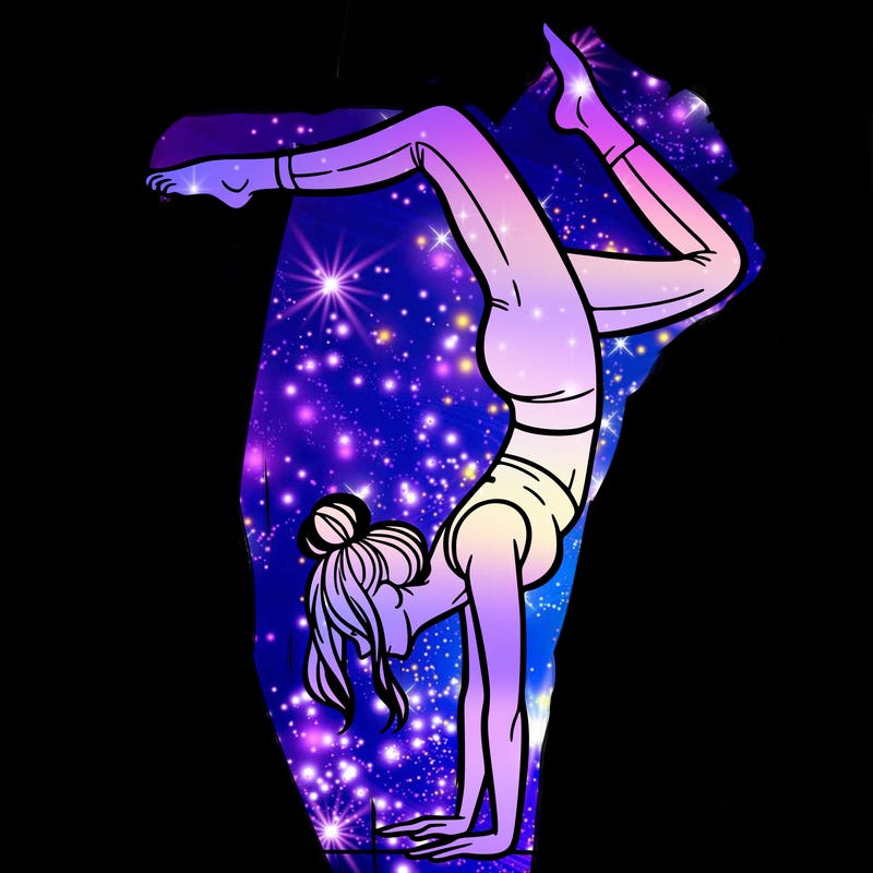 a woman doing a handstand