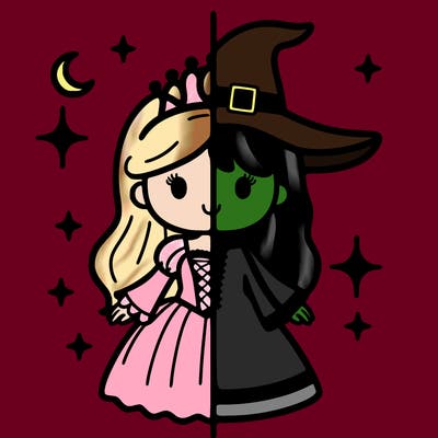 split princess and witch