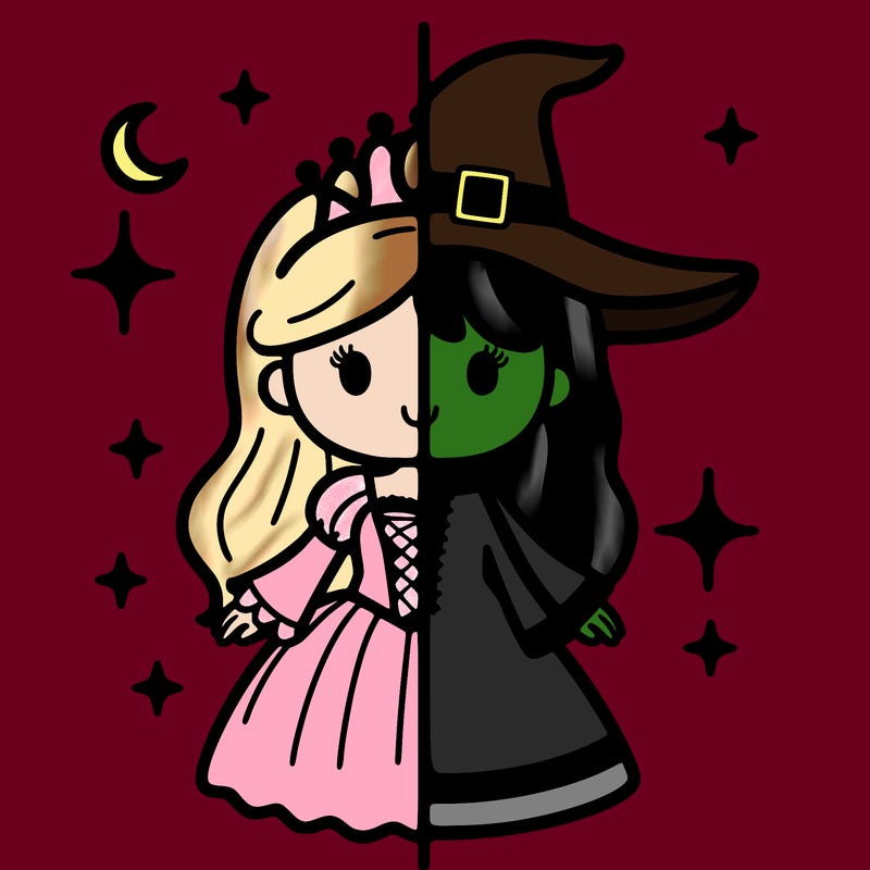 split princess and witch