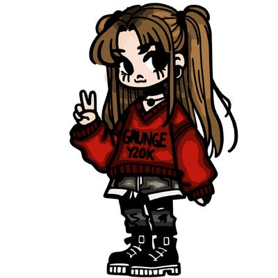 grunge girl y2k