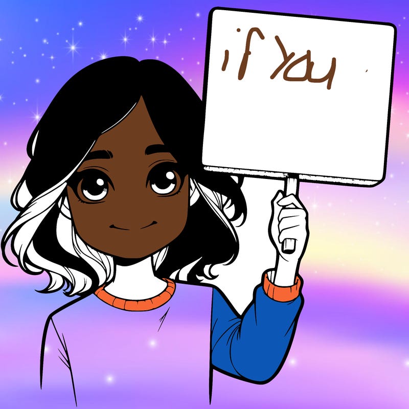 realistic girl holding up a sign