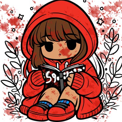 girl in oversized hoodie reading a book