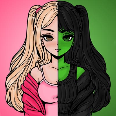 realistic girl split