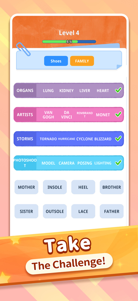 Associated Word Sort:Connect - Games App | MWM