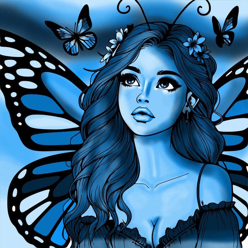 butterfly fairy realistic girl