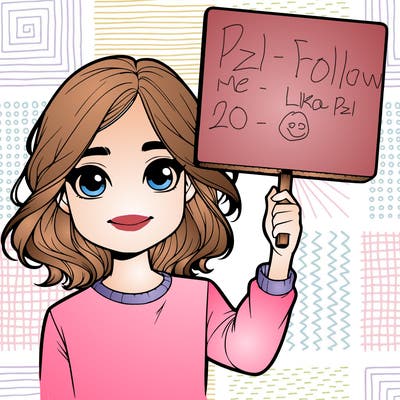 realistic girl holding up a sign