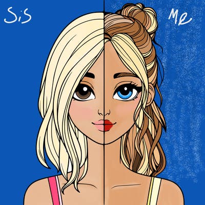 realistic girl split