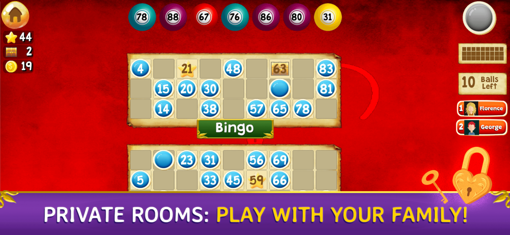 Zodi Bingo Live & Horoscope - 빙고 카드와 개인 방을 보여주는 조디 빙고 라이브 게임 플레이