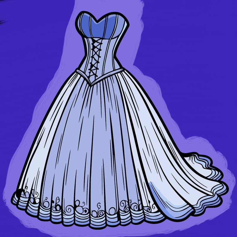 wedding dress-corset and a long and flowy skirt