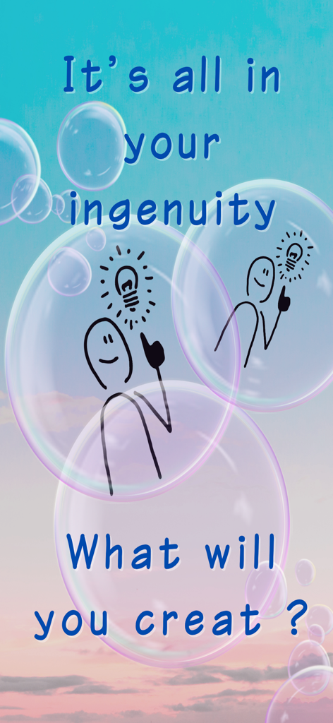 Scatter3D Maker - Promotional graphic for Scatter3D Maker with stick figures having ideas inside bubbles.