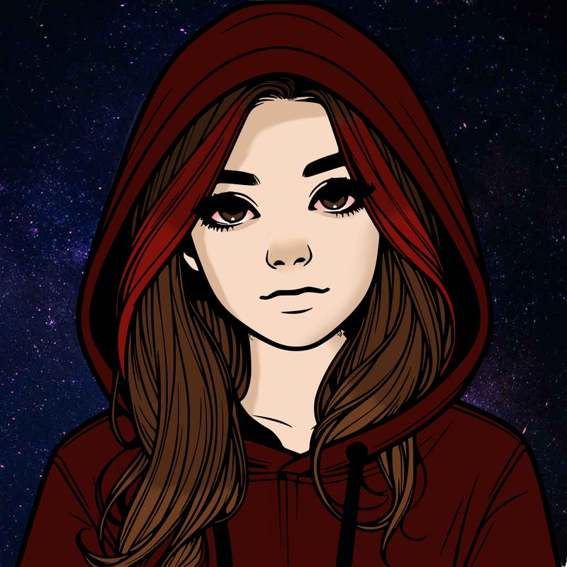 realistic girl with a hoodie