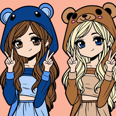 teen girl in animal costume