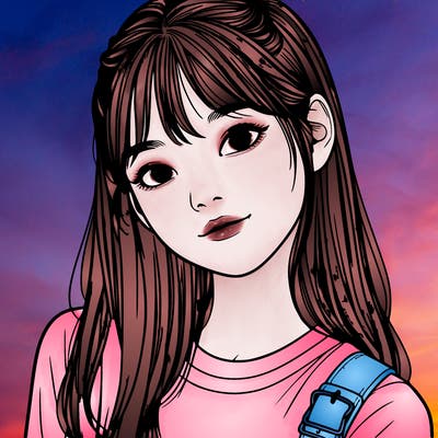 a realistic korean teenage girl