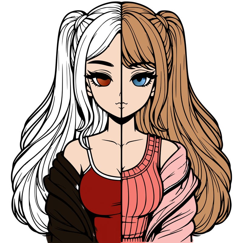 realistic girl split