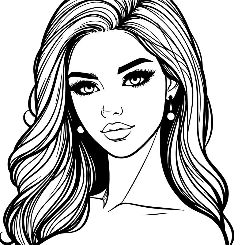 beautiful model woman realistic