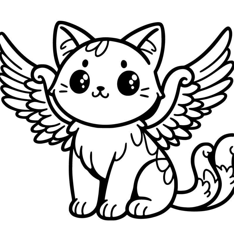 a cat with wings