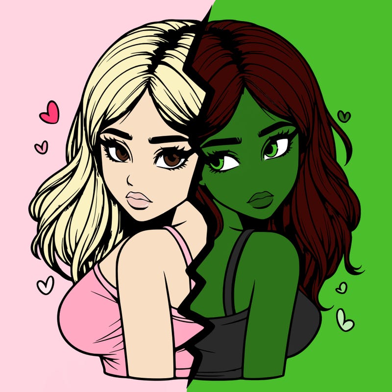 realistic girl split