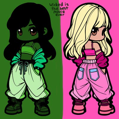 girl in crop top and baggy pants