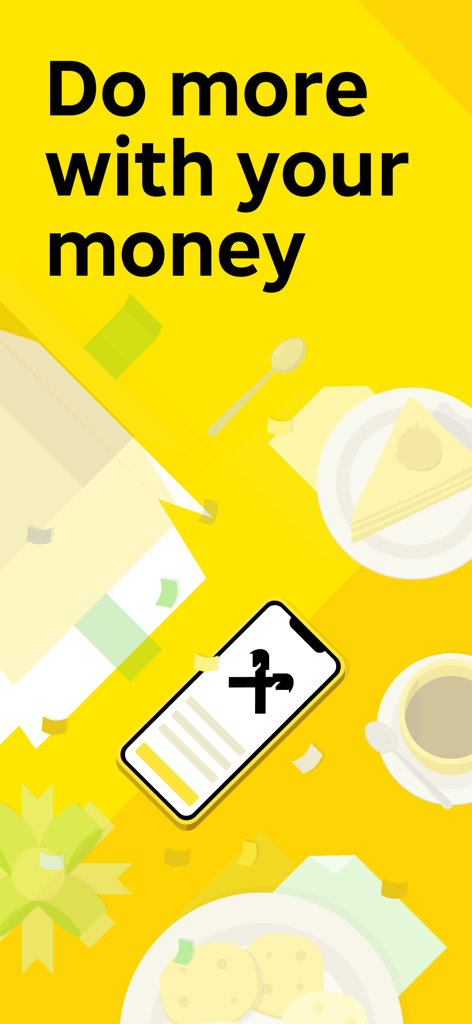 Raiffeisen Smart Mobileのプロモーショングラフィックとタグライン「Do more with your money」