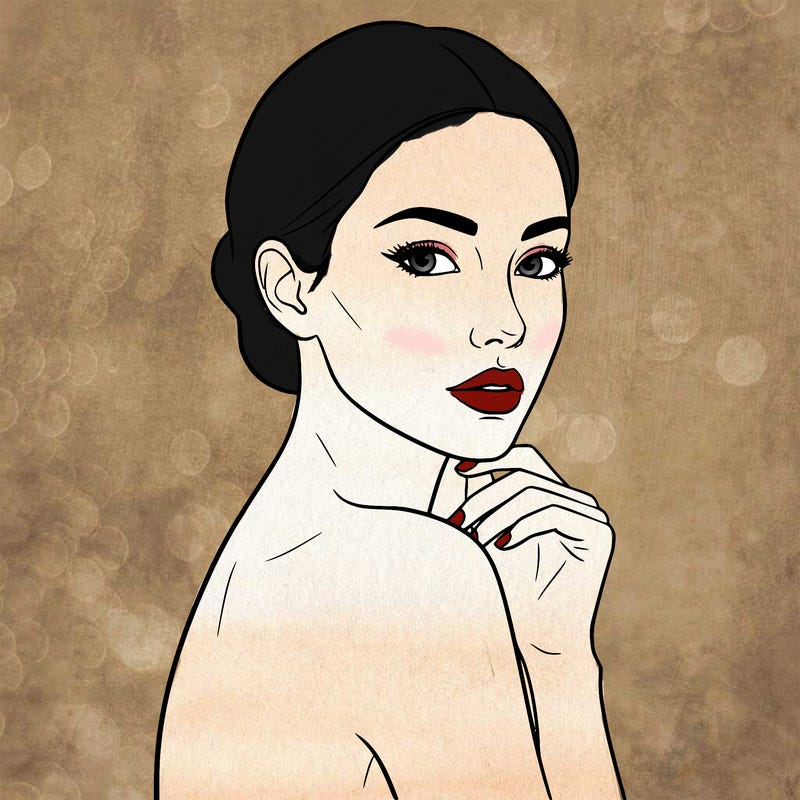 oustanding biologically perfect women posing  gorgeous  pose outlining face