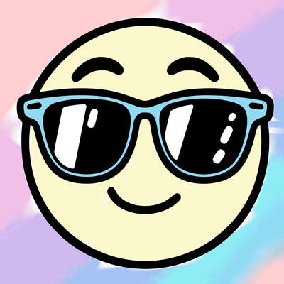 emoji with sunglasses