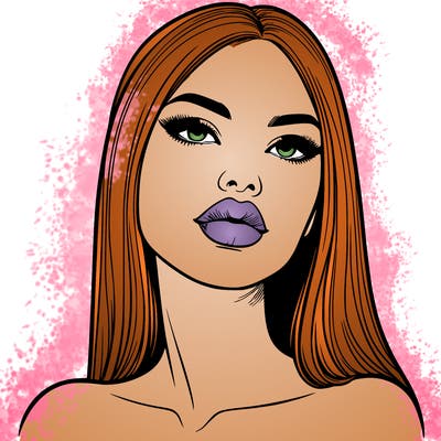 realistic woman with full lips