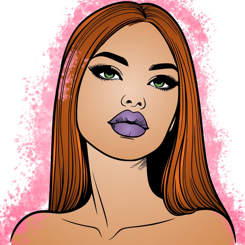 realistic woman with full lips