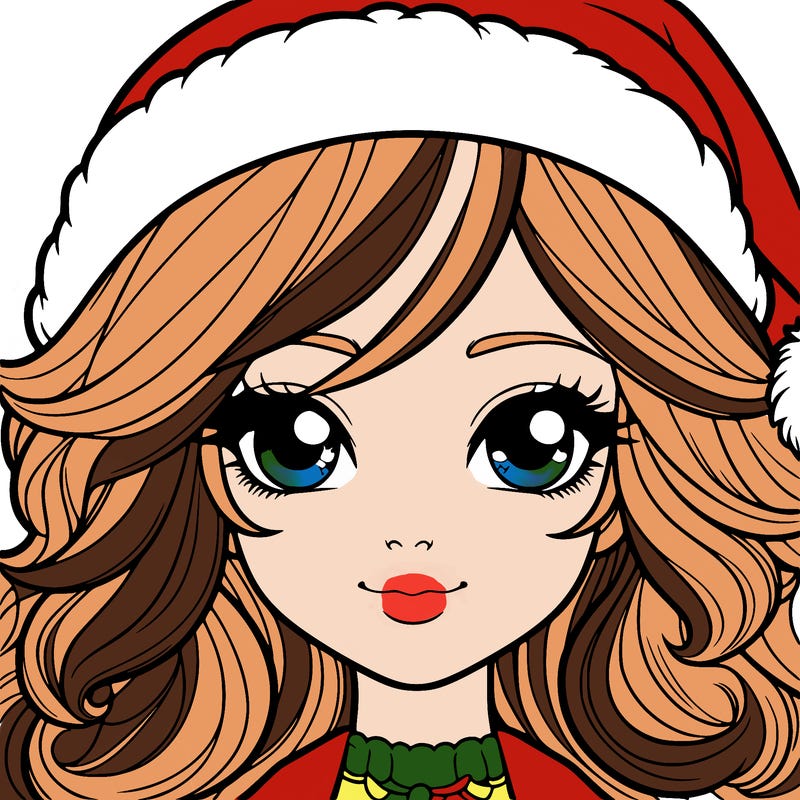 realistic christmas girl