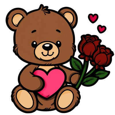 teddy bear a holding heart