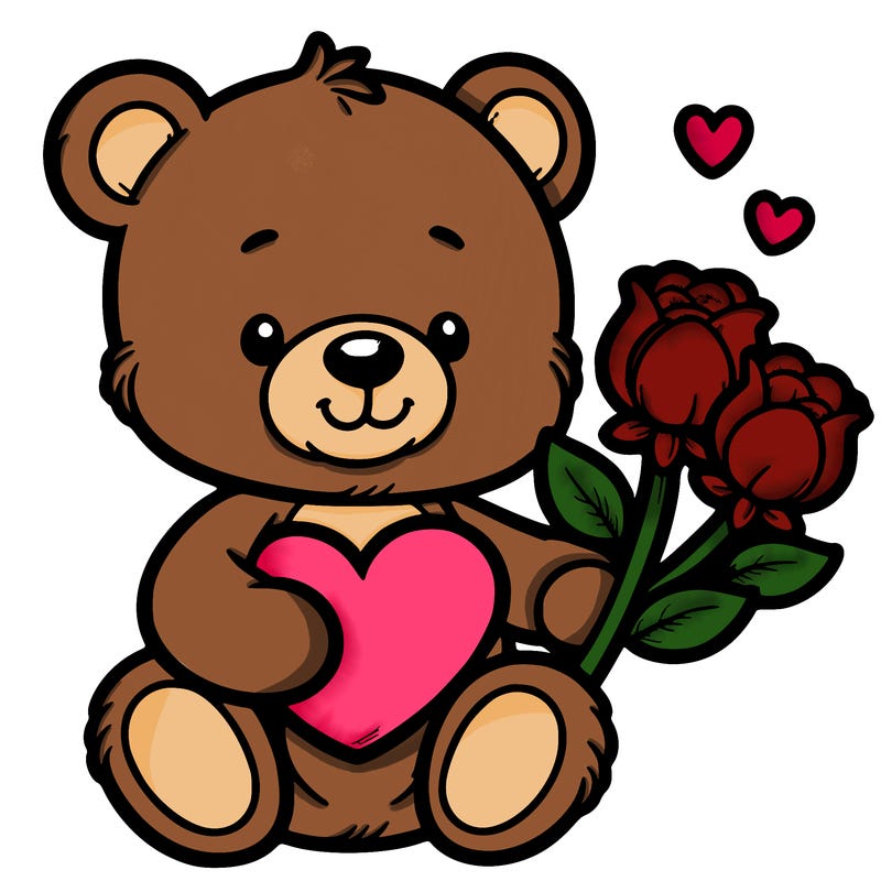 teddy bear a holding heart