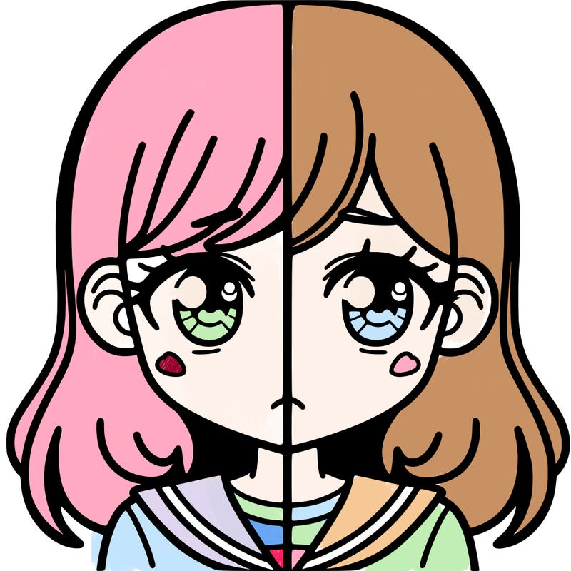 a split of a girl