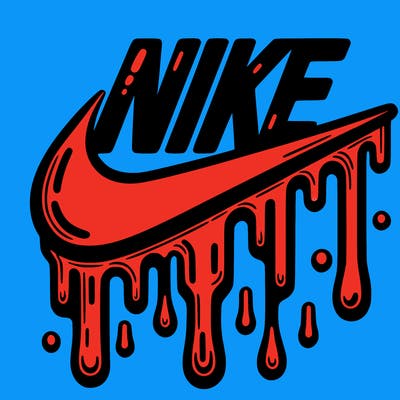 dripping nike logo