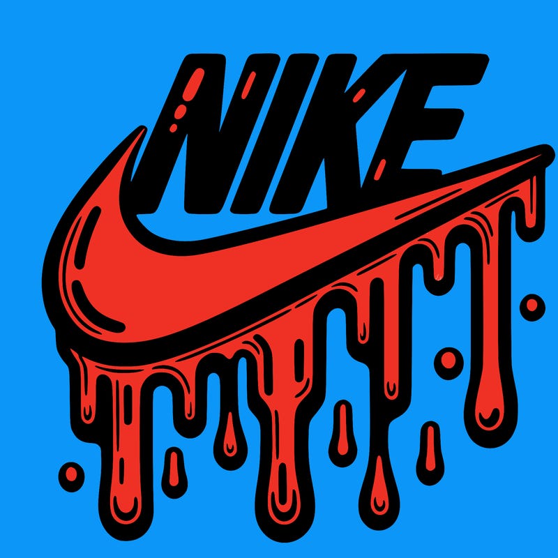 dripping nike logo