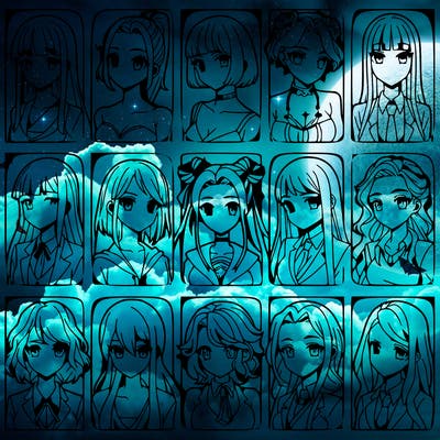 girls that look diffrent anime