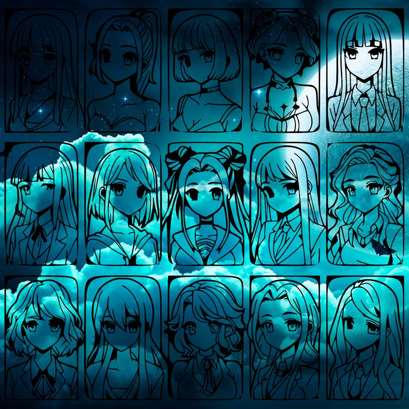 girls that look diffrent anime