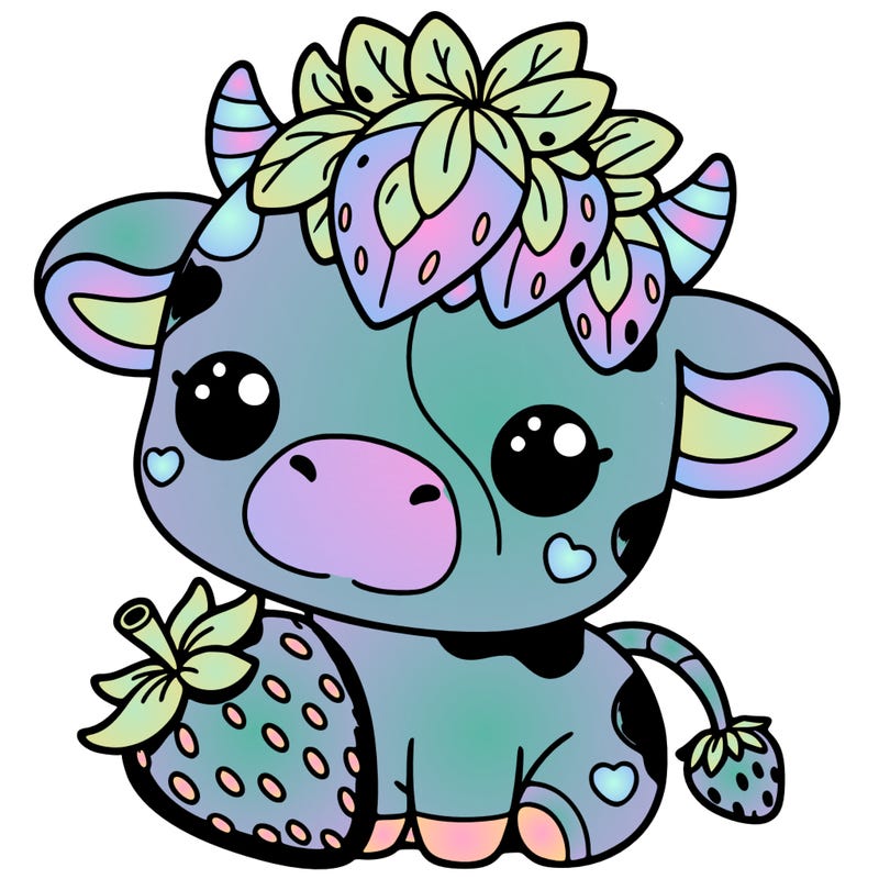 cute strawberry cow