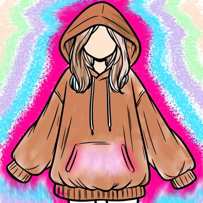 girl in oversized hoodie