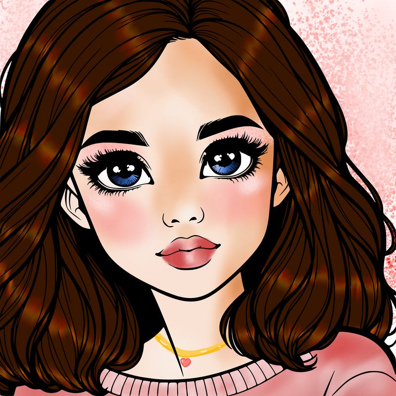 realistic girl whith cute eyes