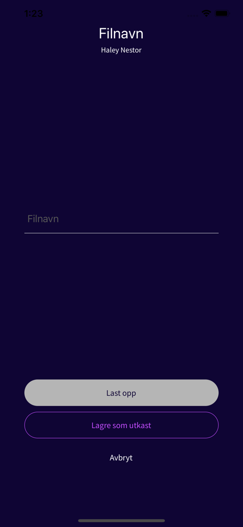 Interfaz de usuario para nombrar y subir archivos multimedia en la aplicación Observer para la plataforma KnowMe.