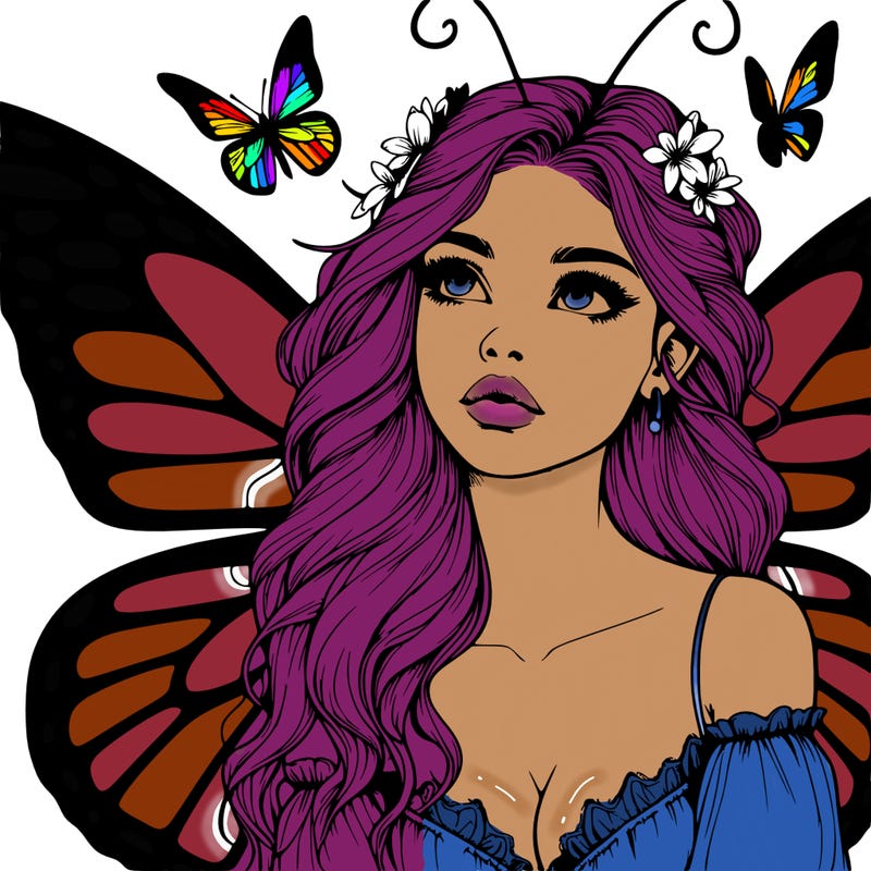 butterfly fairy realistic girl
