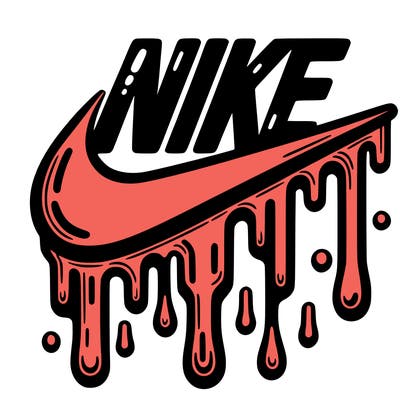 dripping nike logo