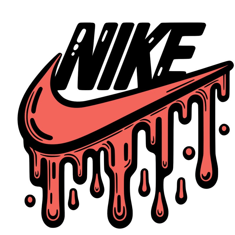 dripping nike logo