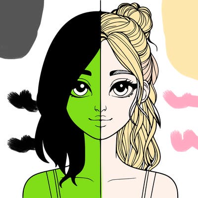 realistic girl split